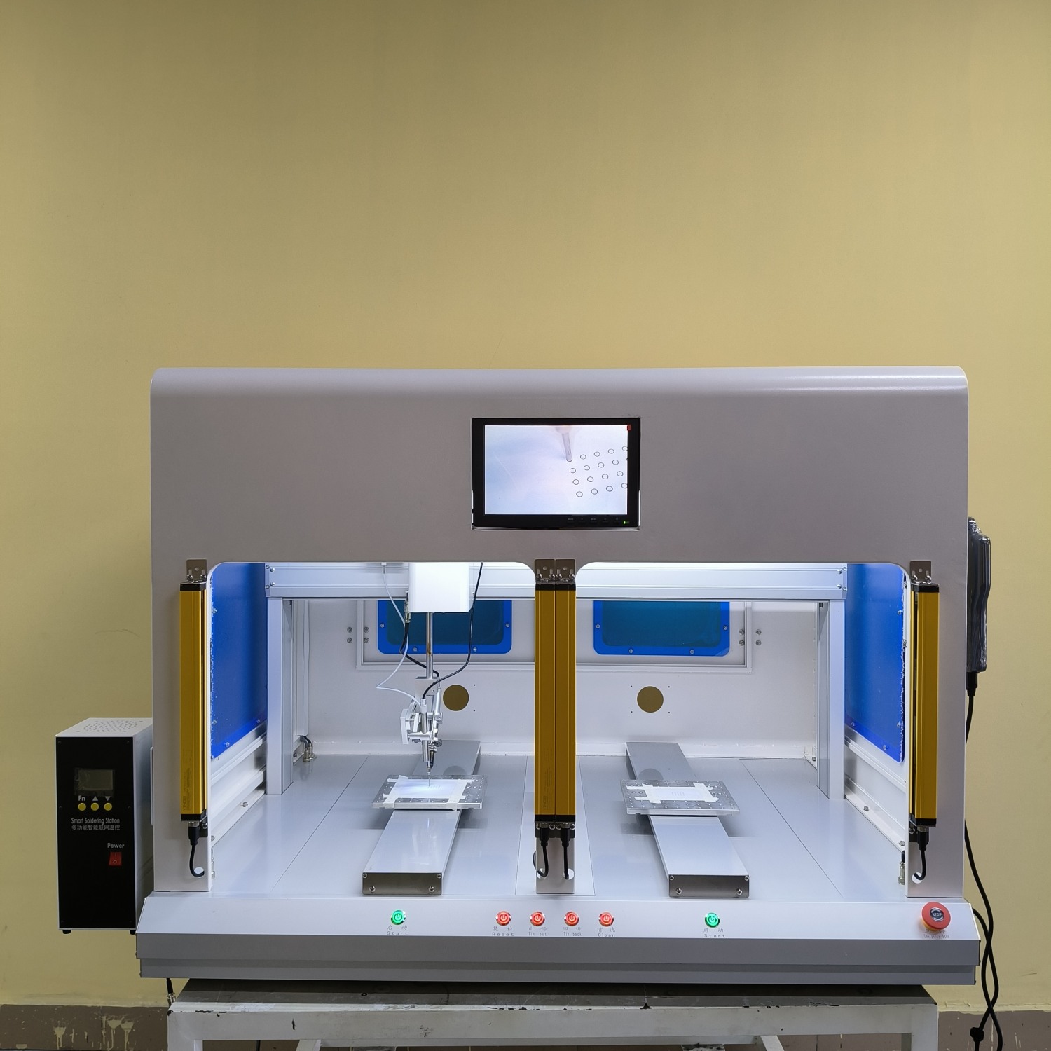 BBA Inline automatic soldering machine with Fume Extractor for LED Soldering robotic soldering machine Inline style with High Precision, ideal for PCB Assembly