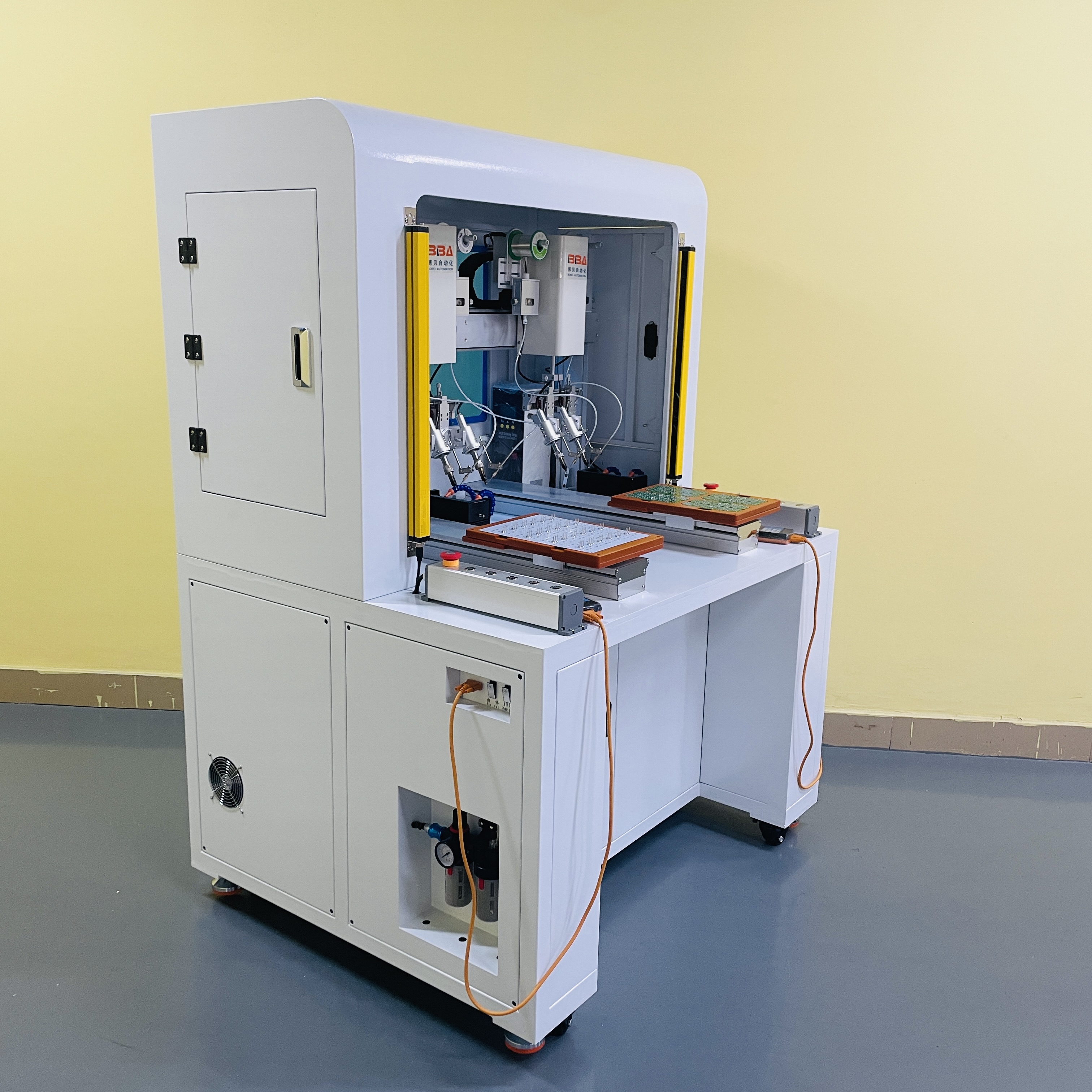 BBA Gantry Type automatic soldering machine with Hot Iron Soldering for PCB Assembly, automatic soldering machine Inline style with High Precision, ideal for PCB Assembly